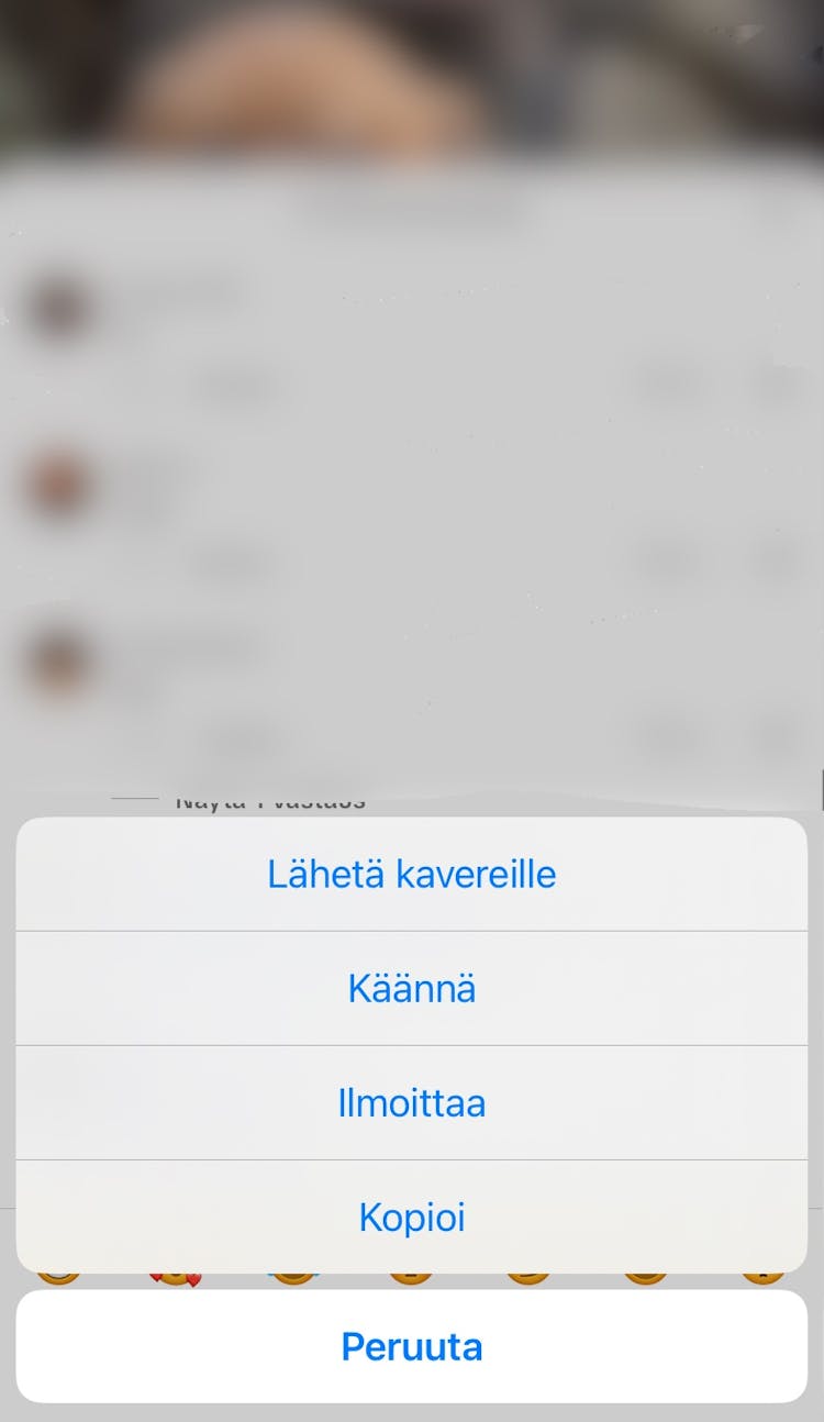 TikTok kommentin ilmiantaminen 1