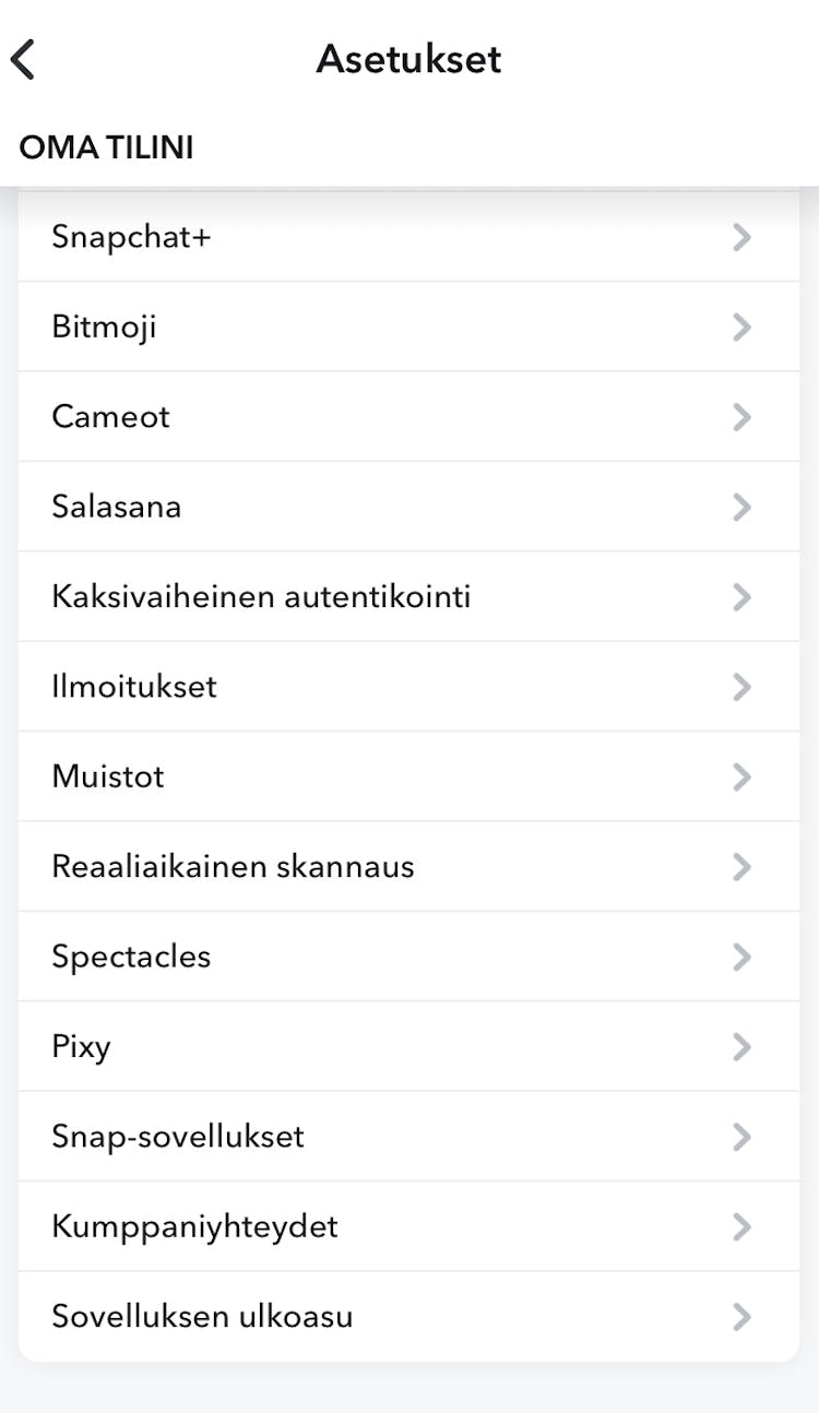 Snapchat tiliin kytketyn laitteen unohtaminen 1