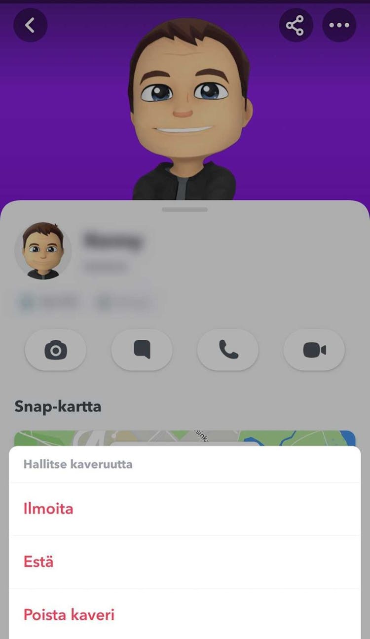 Snapchat poista kaveri 1