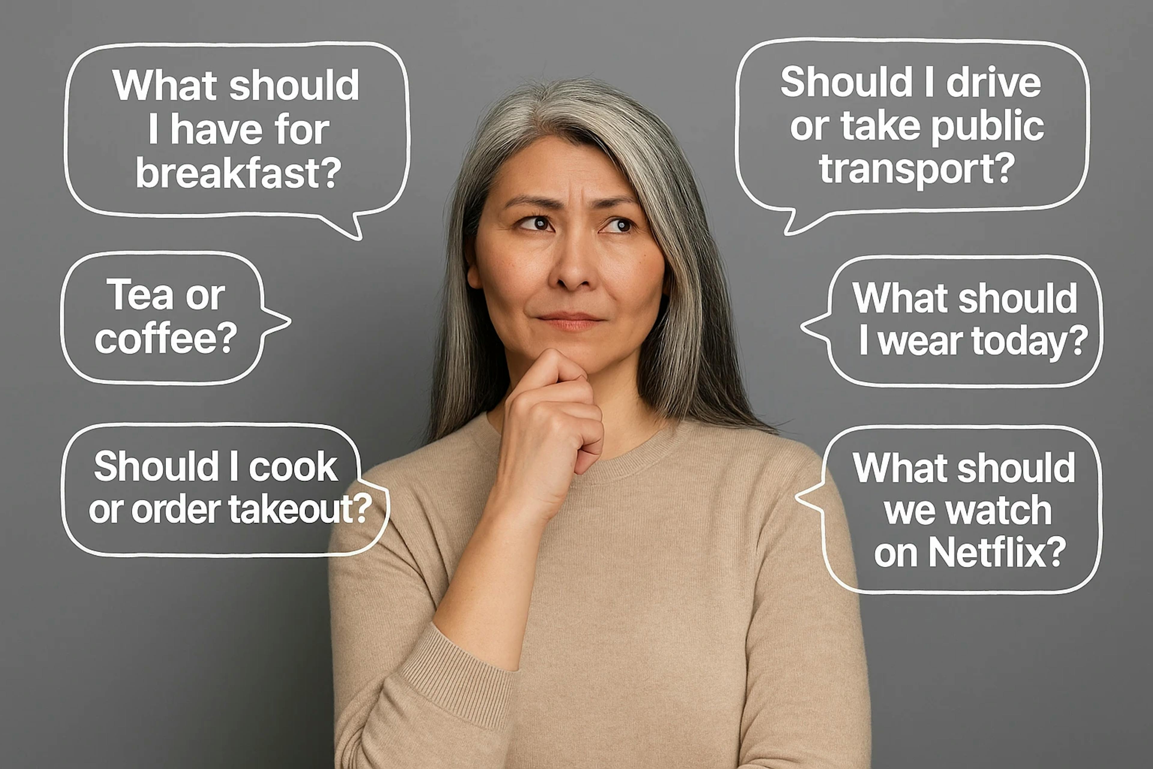women struggle to make decisions which can be helped by decision app