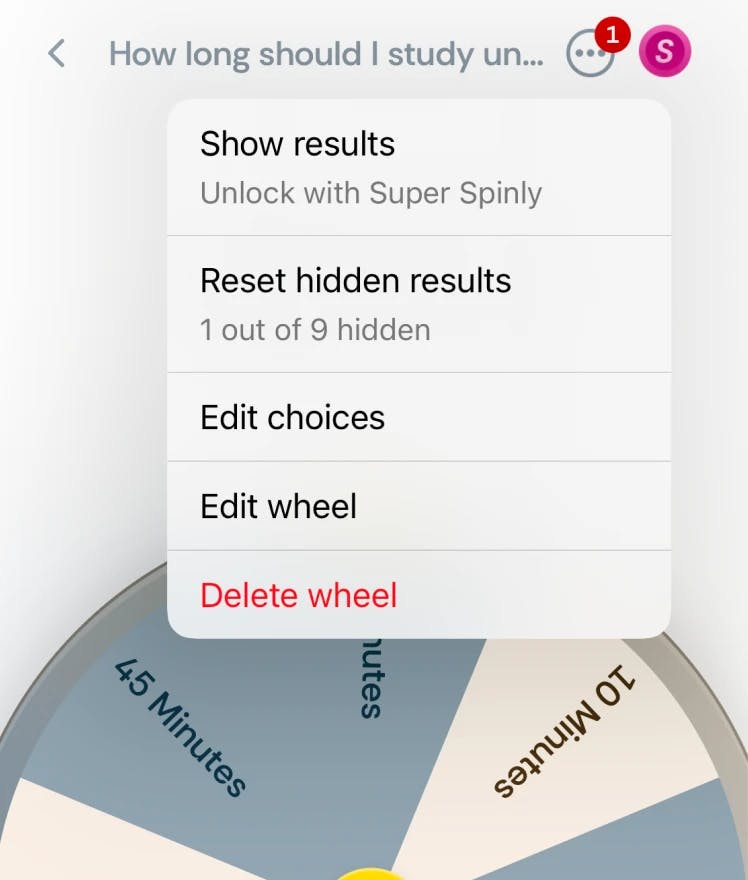 Spinly offer multiple setting where users can adjust to meet their needs for everyday decisions making.