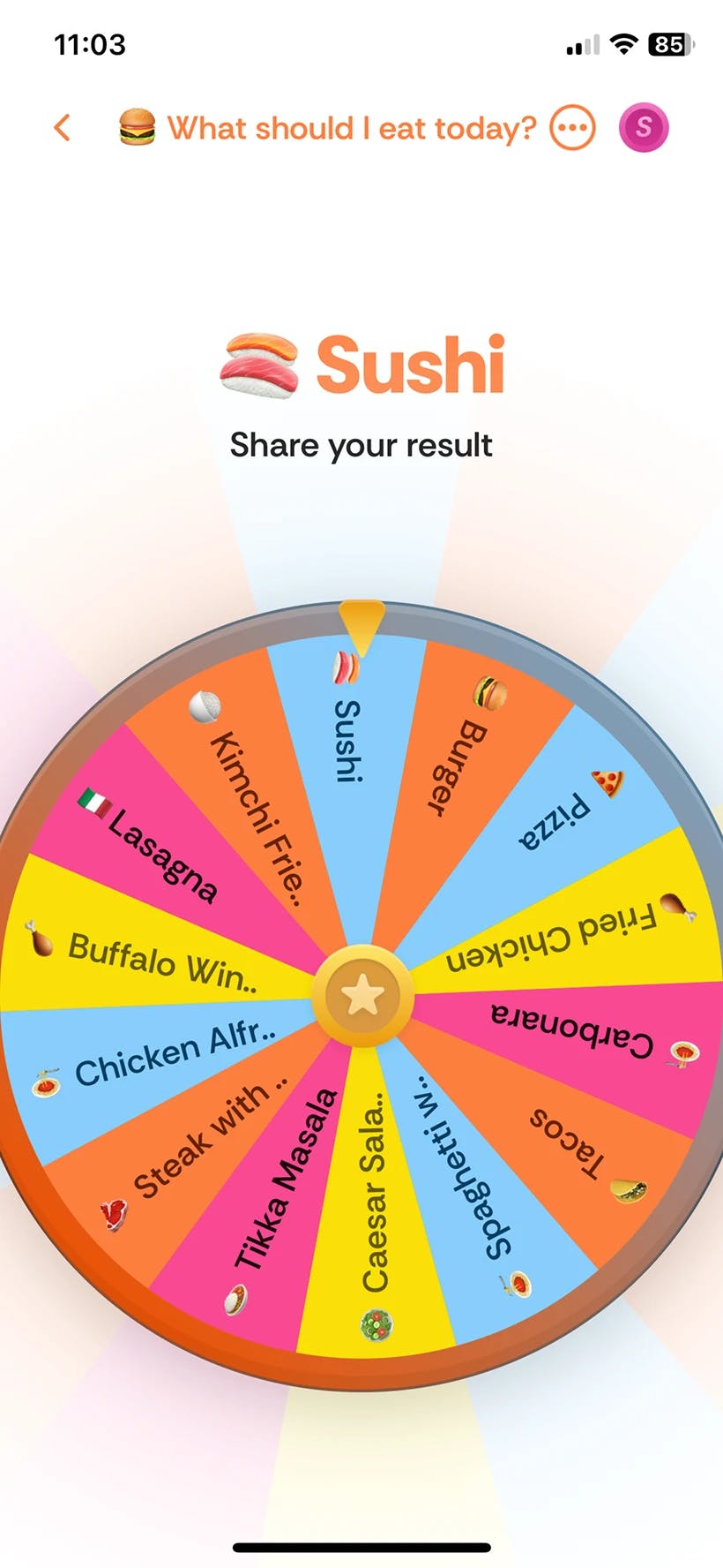 With Spinly the wheel spinner app. Choosing dinner become a lot easier. You can spin the wheel and decide what to have to night in one spin.