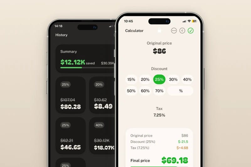 Pricetag the discount calcultor that will calculate final price for you instantly