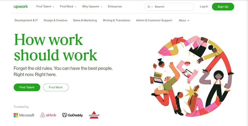 Platforms such as Upwork makes finding a freelancer to work on your project easier than ever! Credit: Upwork