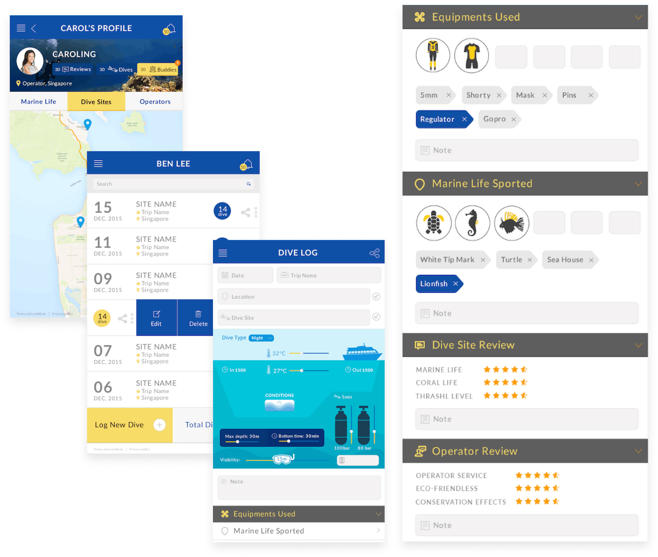 Dive Logging App