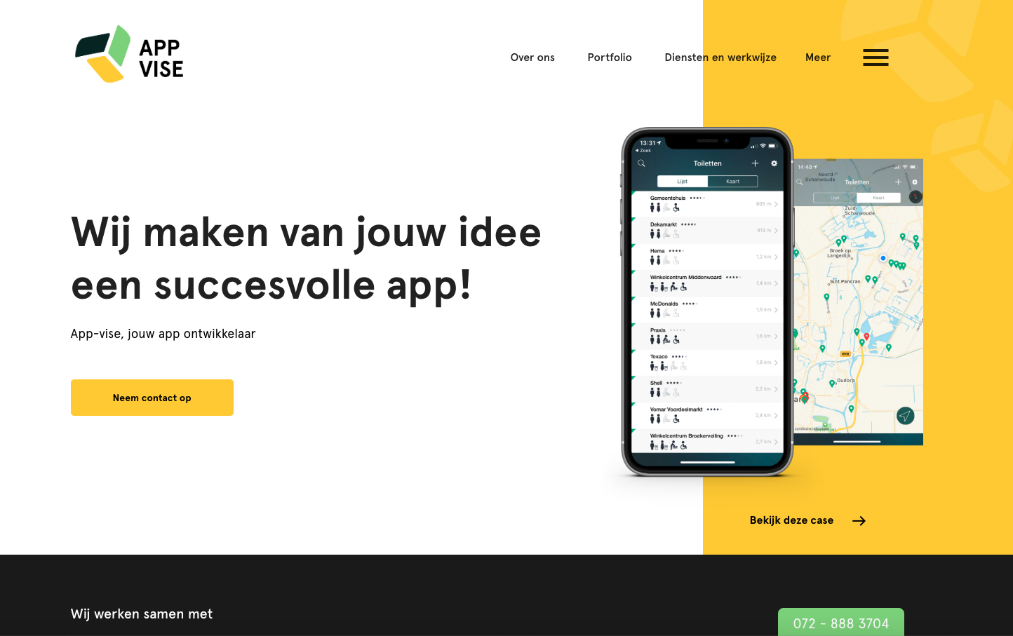 App-vise nieuwe website