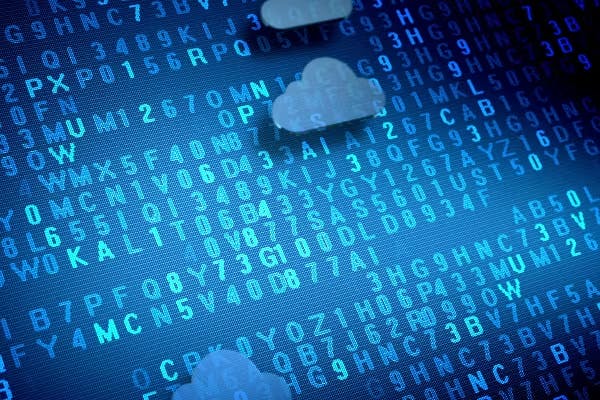 Clouds and computer hexadecimal codes.