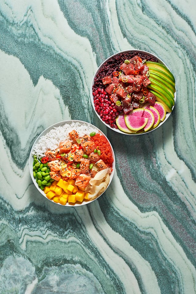 ONA POKÉ, The Ultimate Fish Dish, Poké Bowl, fish, drinks, fresh, healthy, active lifestyle food, high quality food, food for fitness, fair trade, base, protein, sauce, topping, Zurich, Bleicherweg, Lochergut, Switzerland