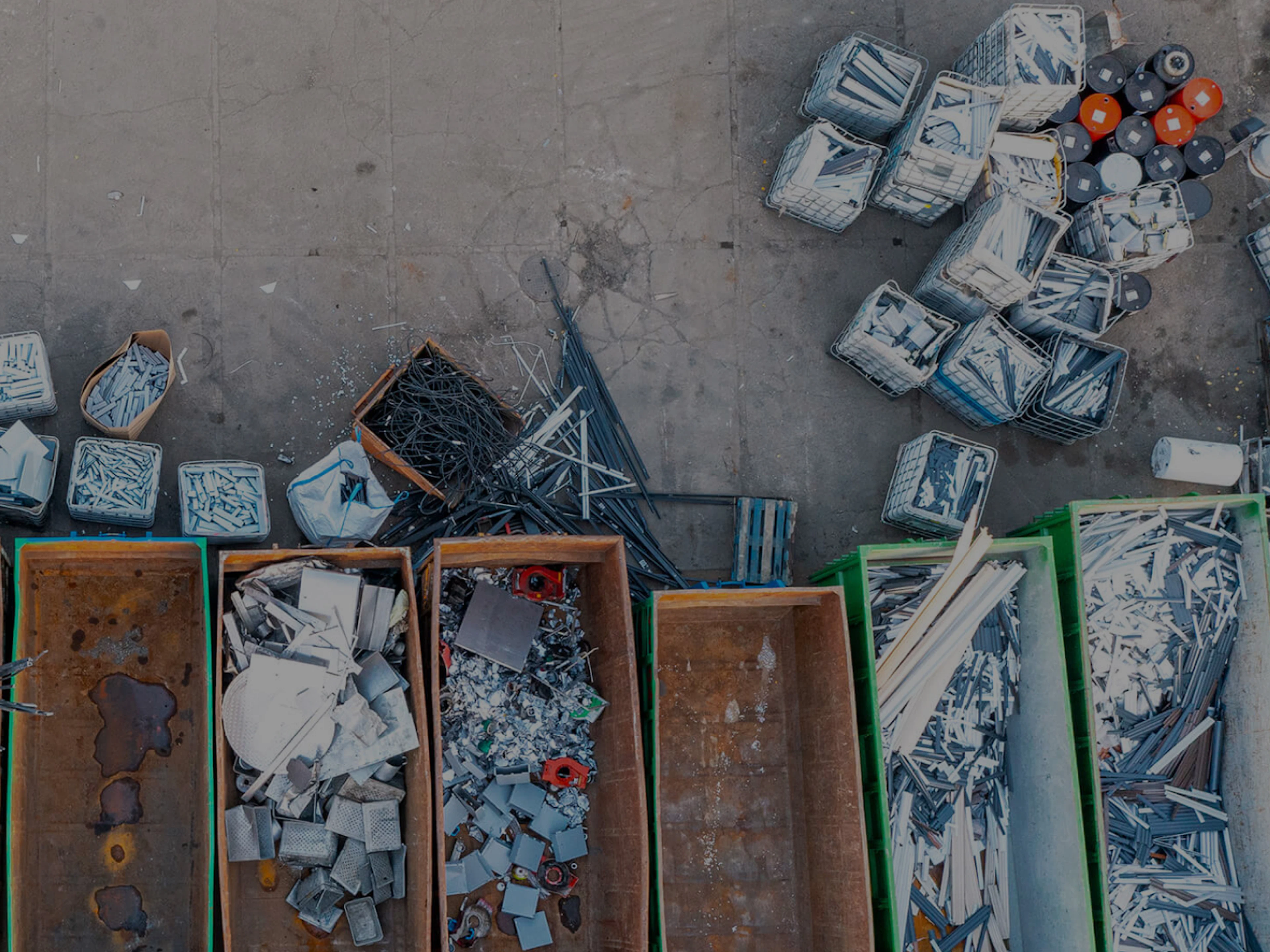Trash containers outside