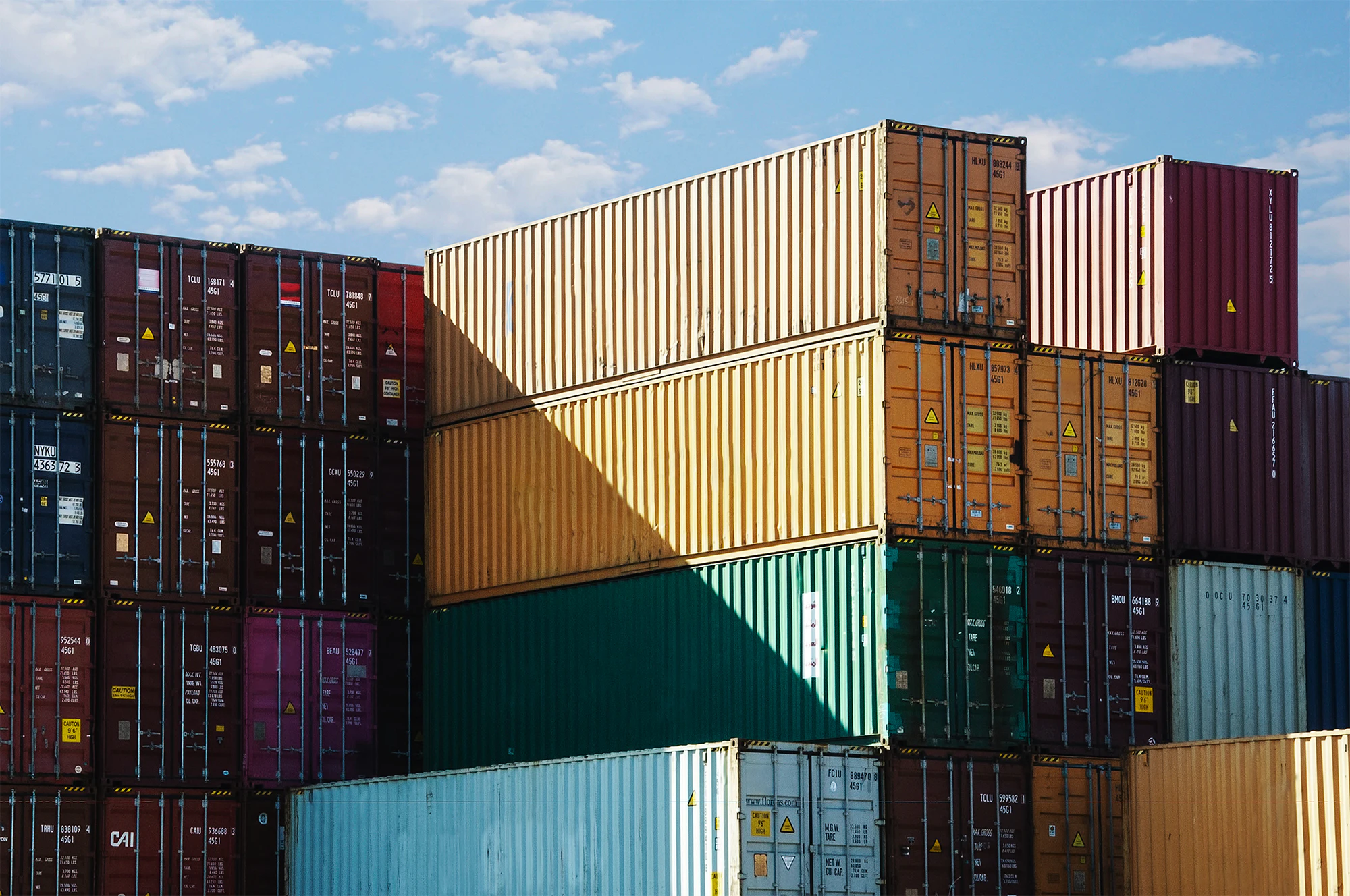 stack of shipping containers