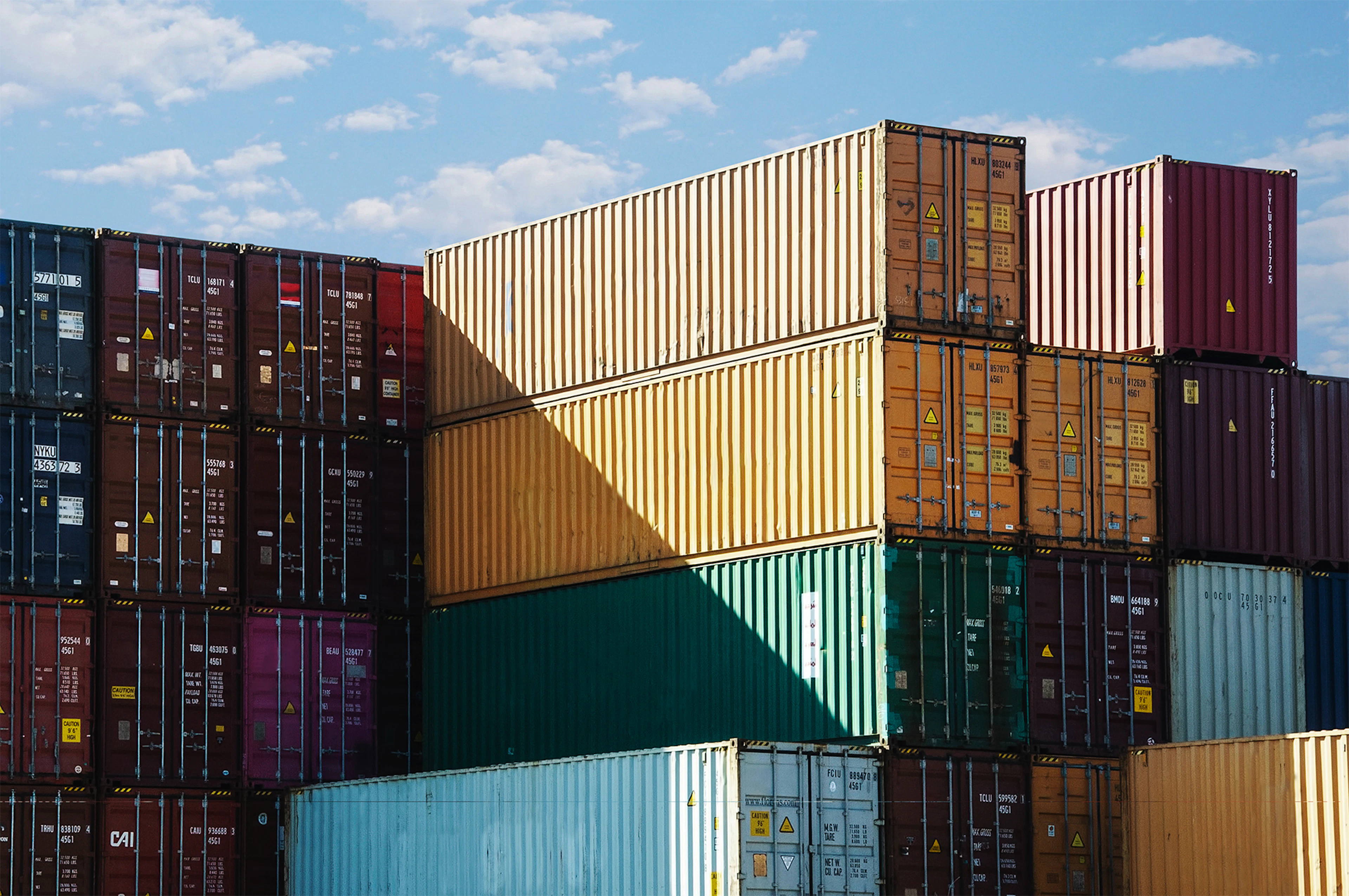 stack of shipping containers