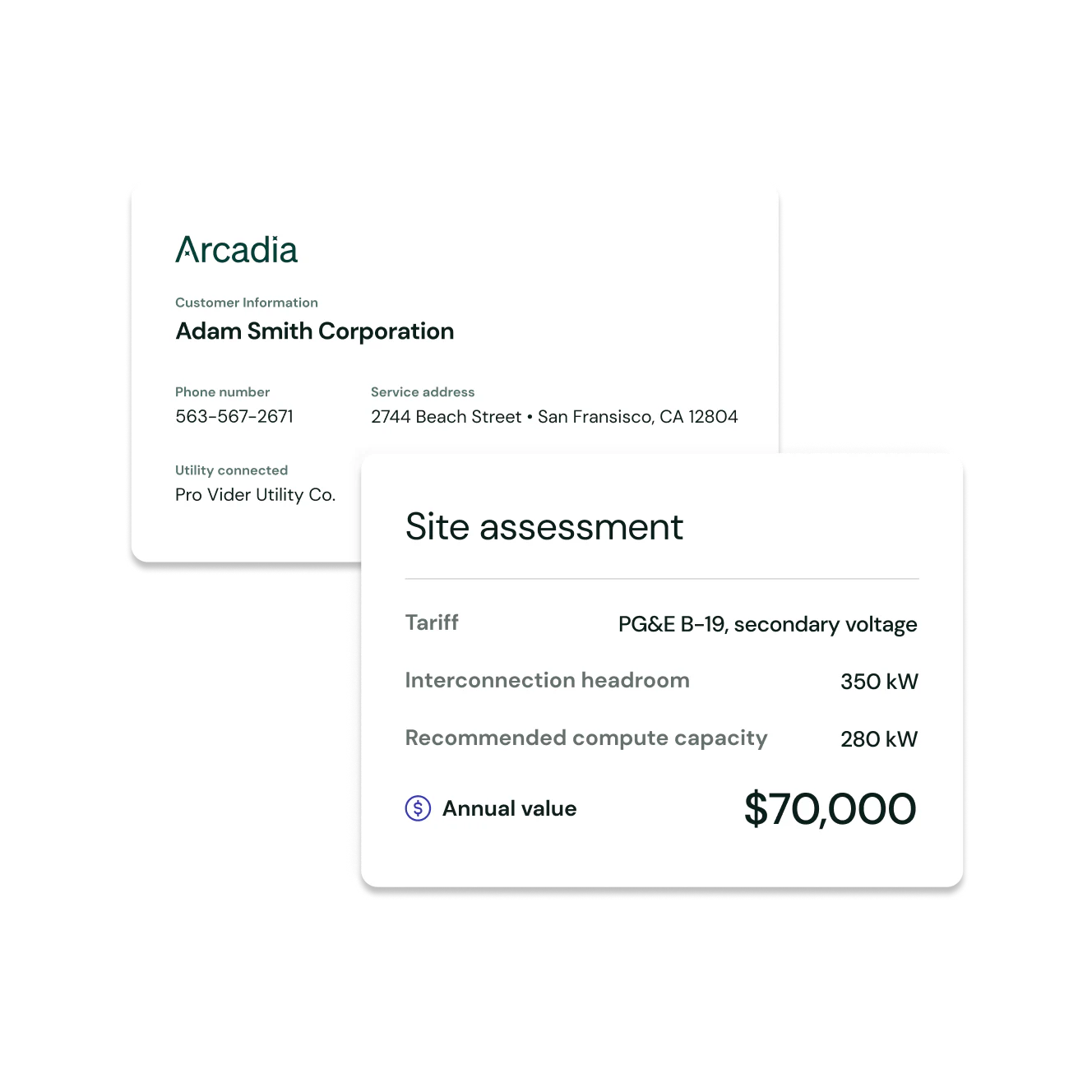 product modal showing distributed AI savings