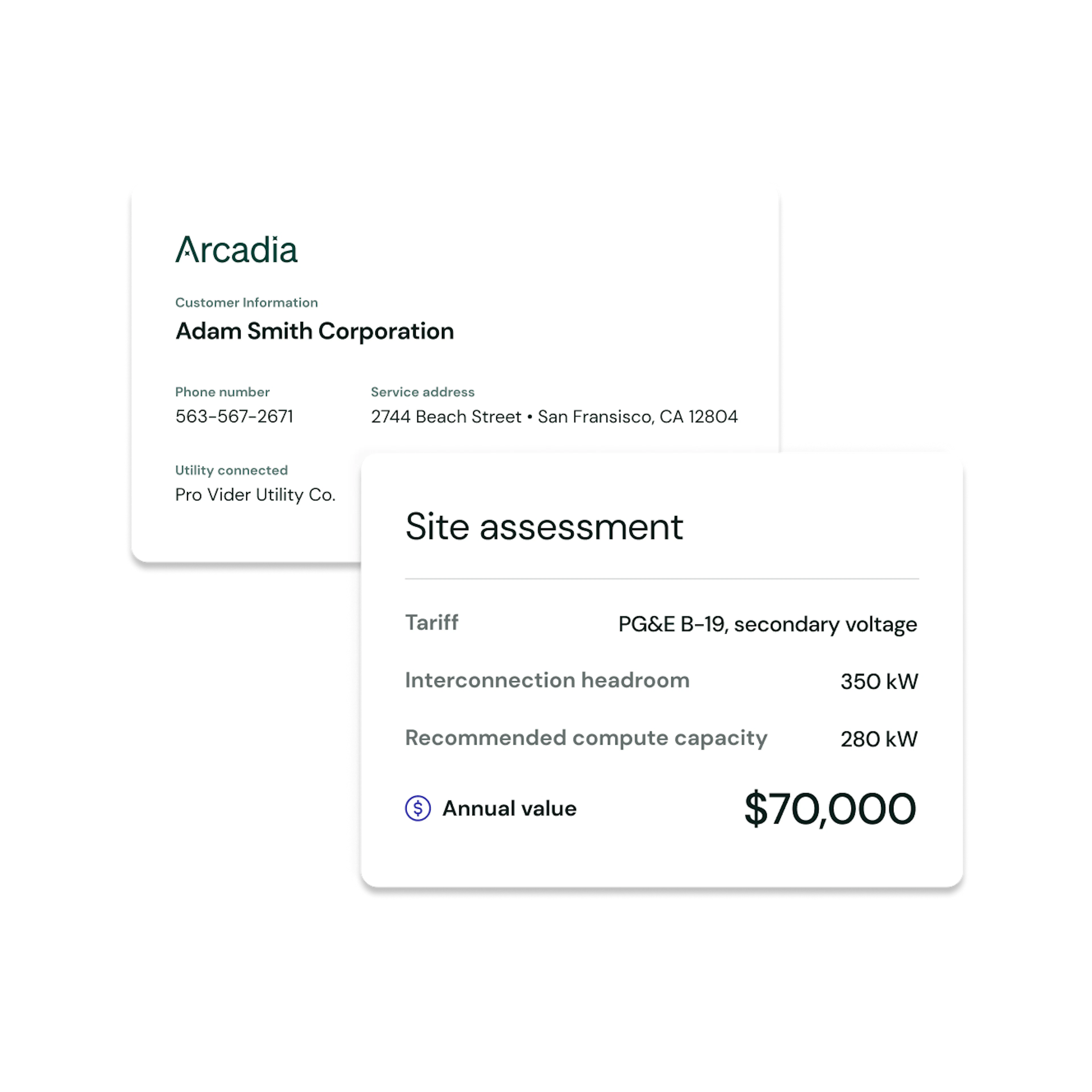 product modal showing distributed AI savings