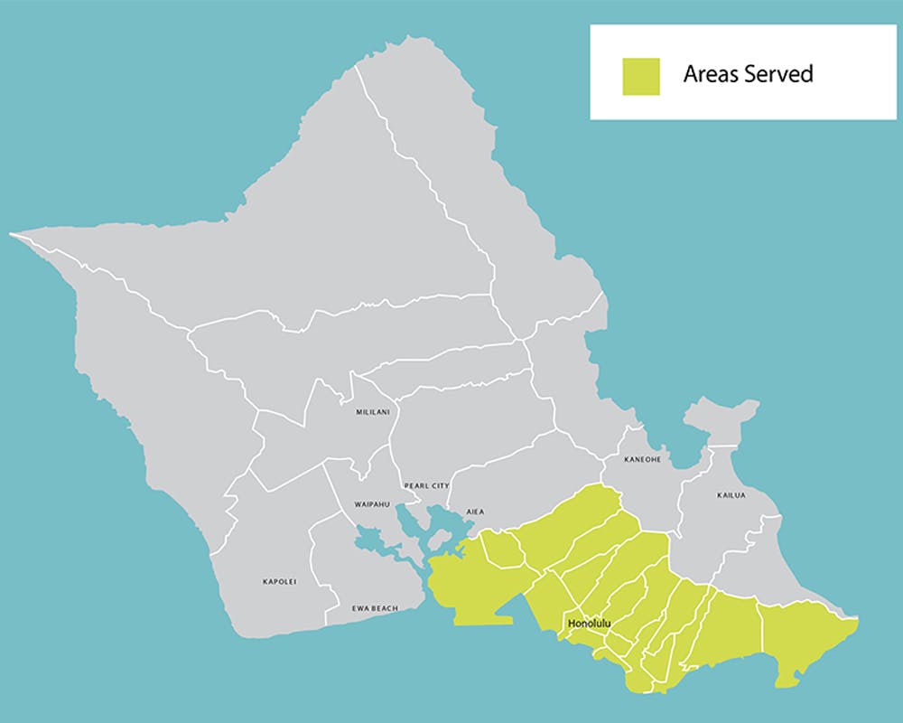 Map of Service Areas