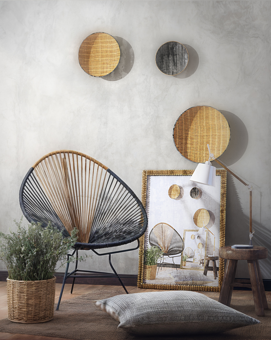 Sous un ciel de rotin - vue 3D