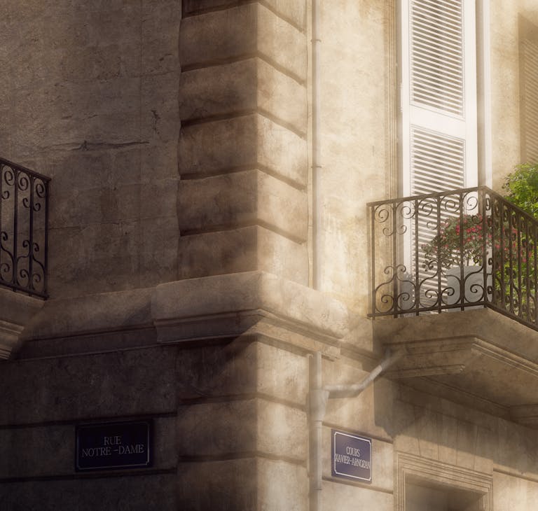 Balcon ouvert sur le monde - vue 3D