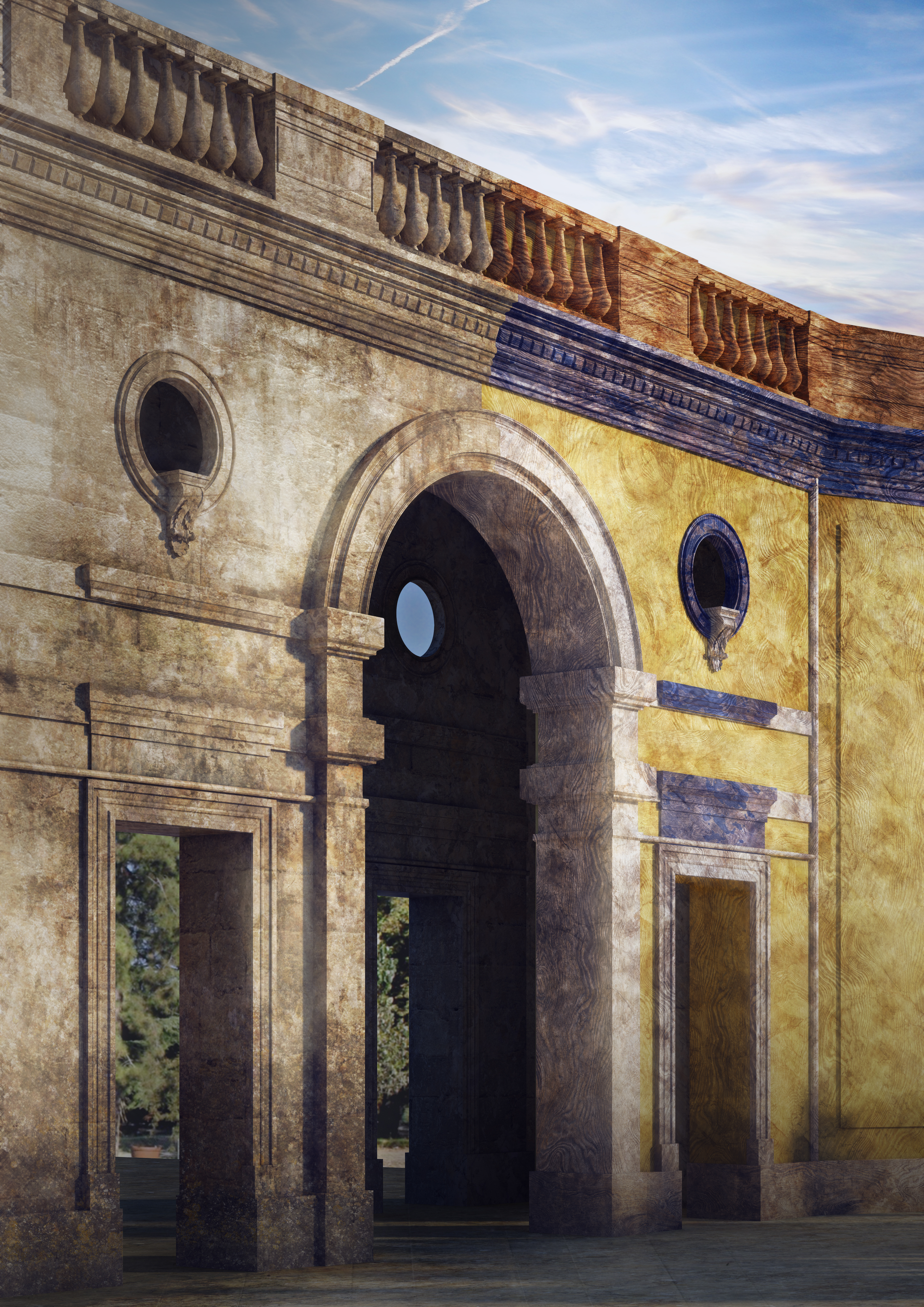 Portail vers un autre monde - vue 3D