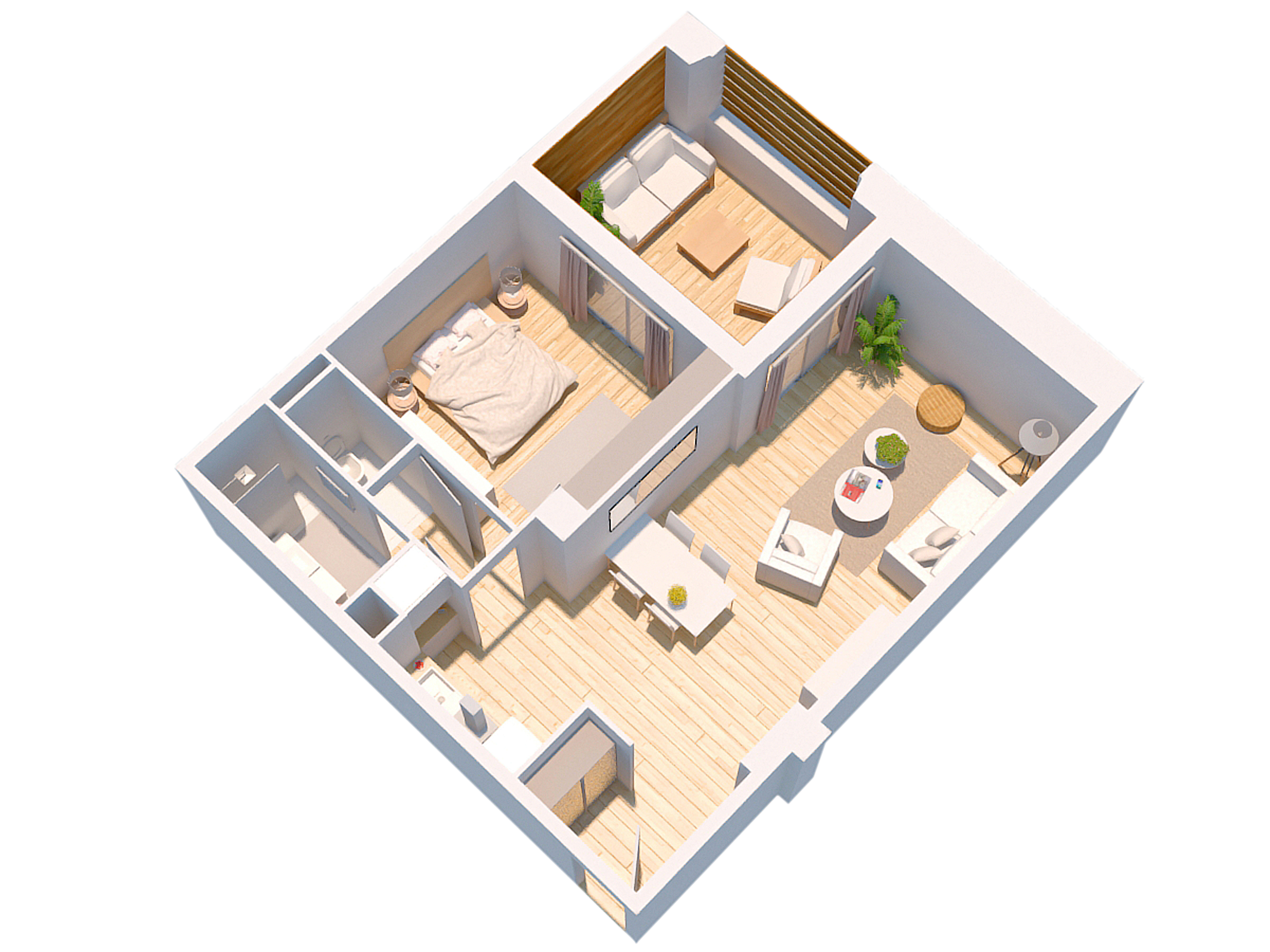 Studio à tout faire - vue 3D