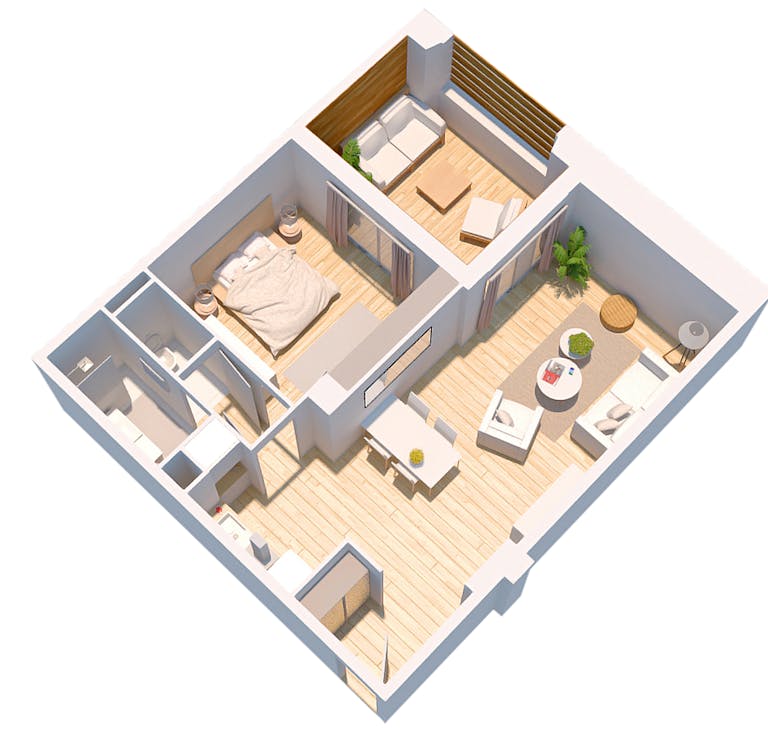 Studio à tout faire - vue 3D