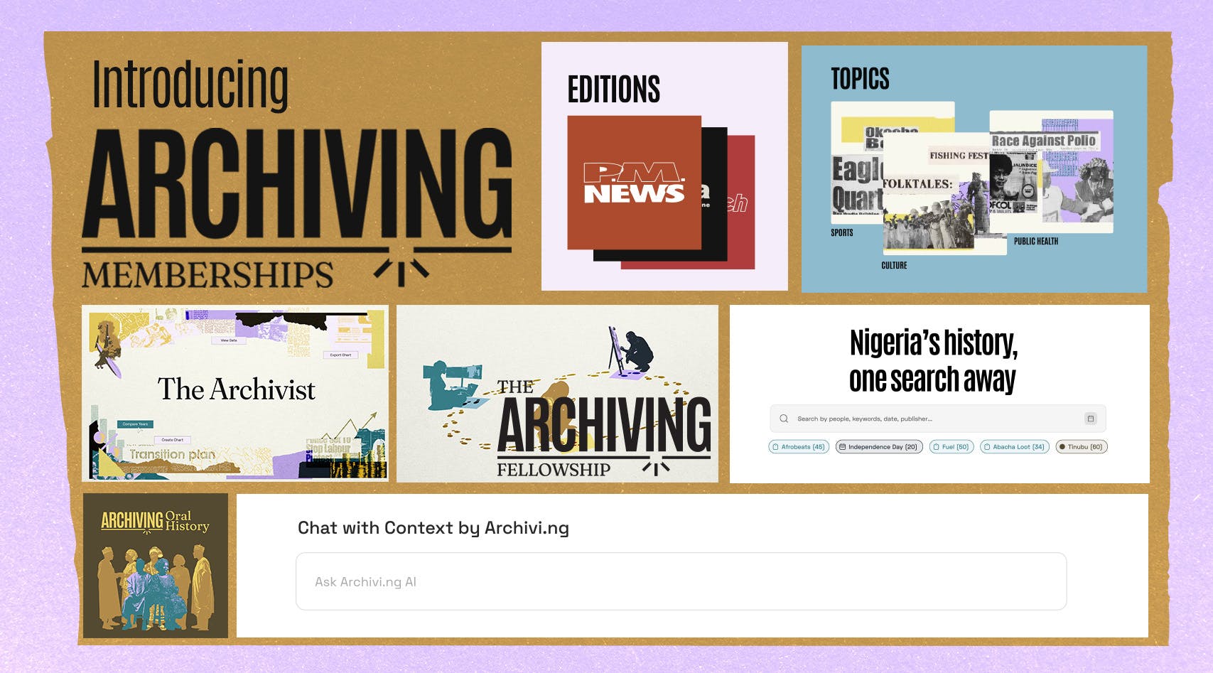 Introducing, The Archivi.ng Memberships
