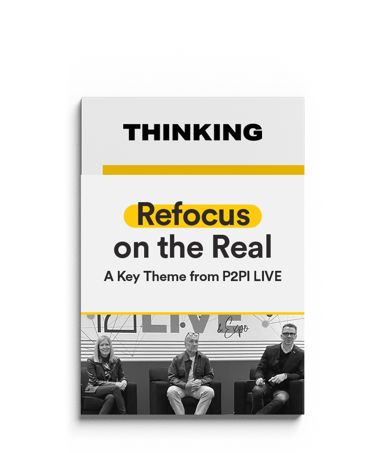 Tara Dawson, Matt Denten, and Dana Stotts on stage at P2PI LIVE 2024