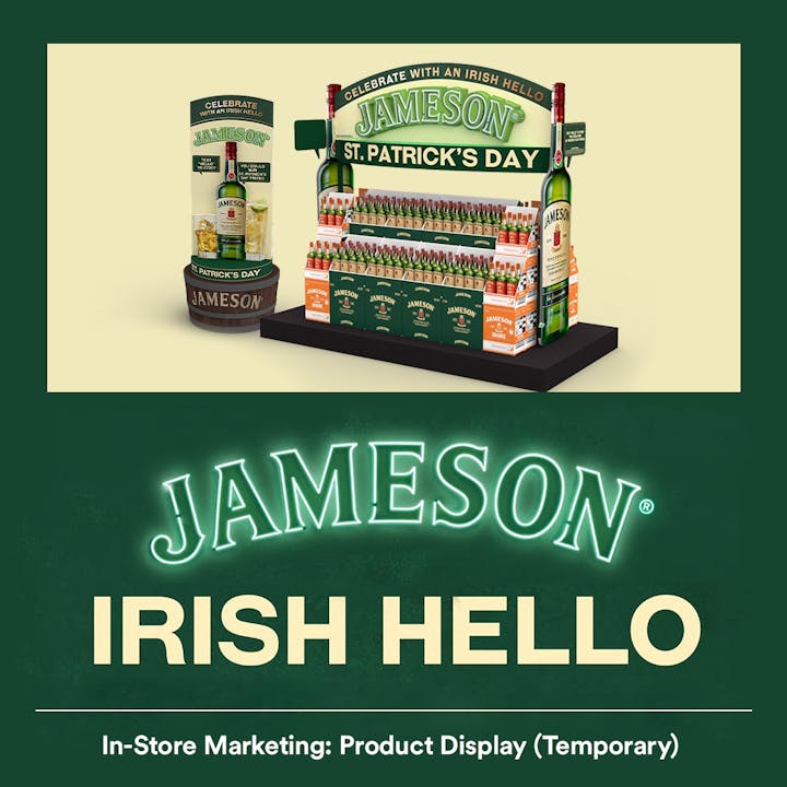 Jameson Irish Hello display
