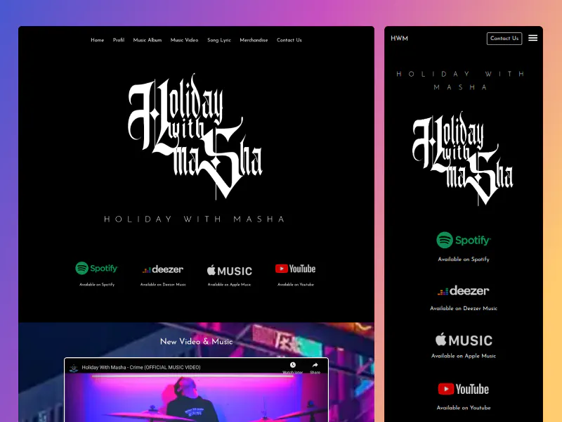 Holiday With Masha – Official Band Website
