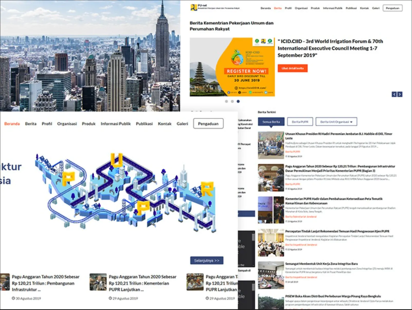 Web Design competition held in 2019 by PUPR.
