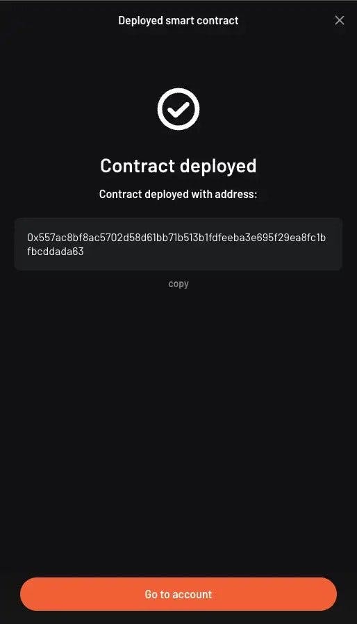 Your smart contract is deployed!