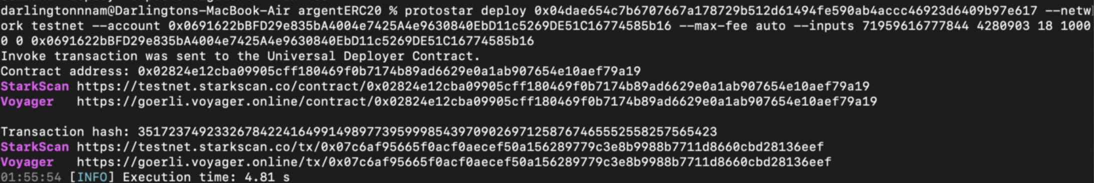 Deploying your Starknet contract