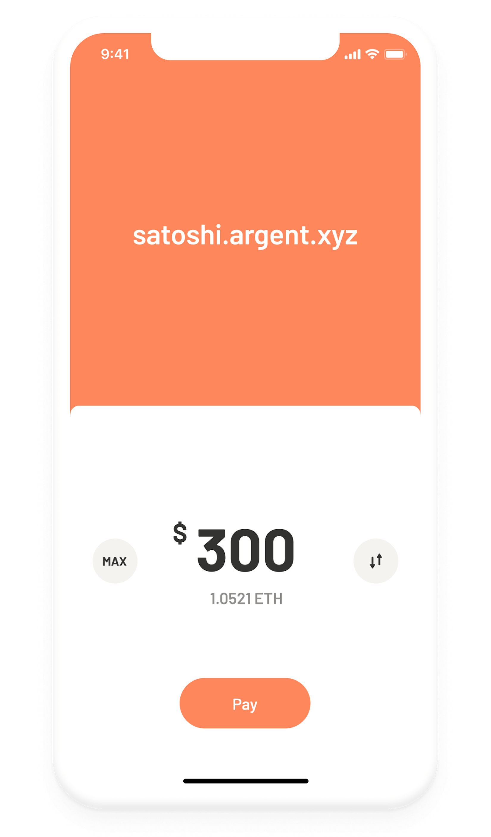 Argent Ethereum DeFi wallet – pay, transfer, send screen