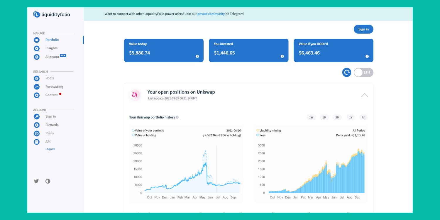 Liquidityfolio demo page