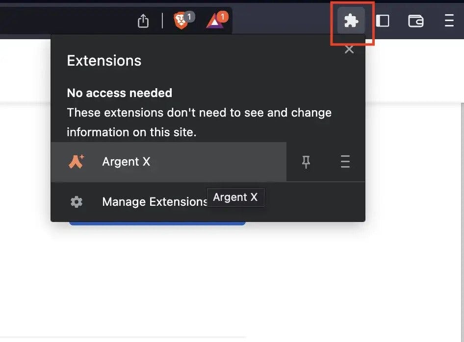 Finding Argent X in your browser