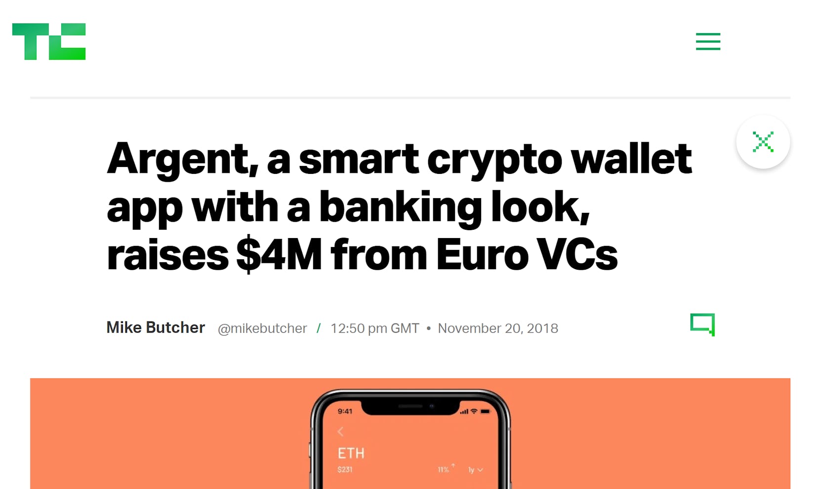 TechCrunch takes a look at Argent