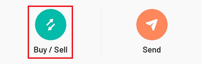 Tap 'Buy/Sell' from the token screen
