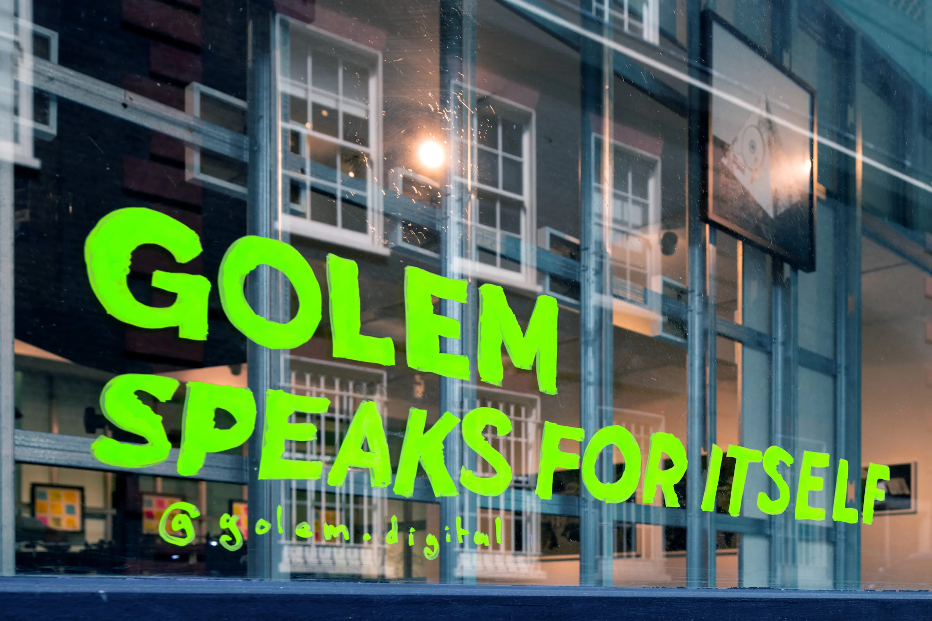 GOLEM SPEAKS FOR ITSELF