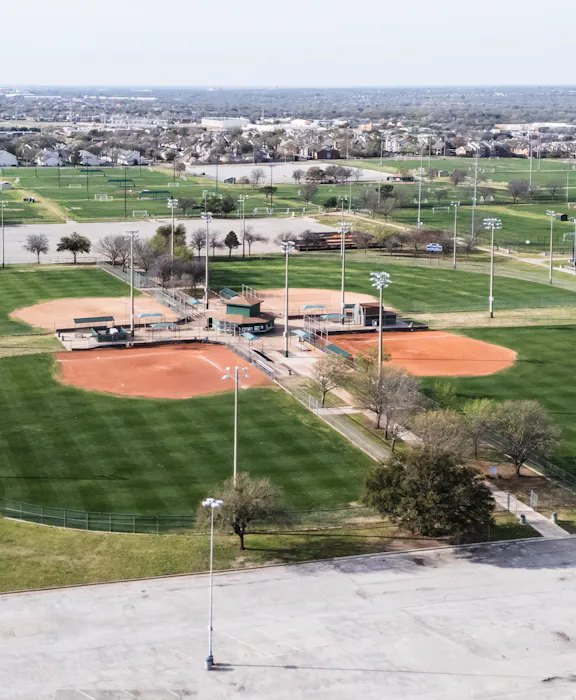 Aerial view of Harold Patterson Sports Center