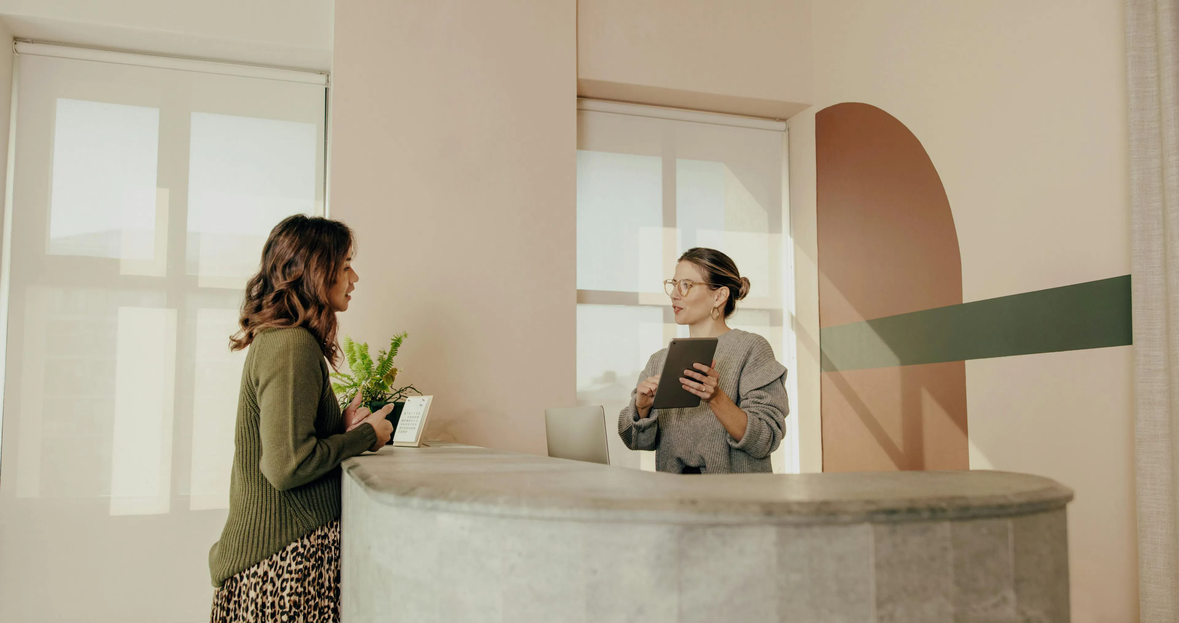 An employee in a corporate concierge service