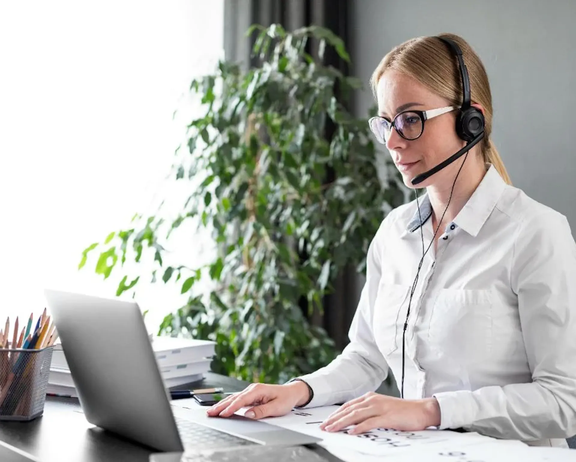 Trabajadora call center