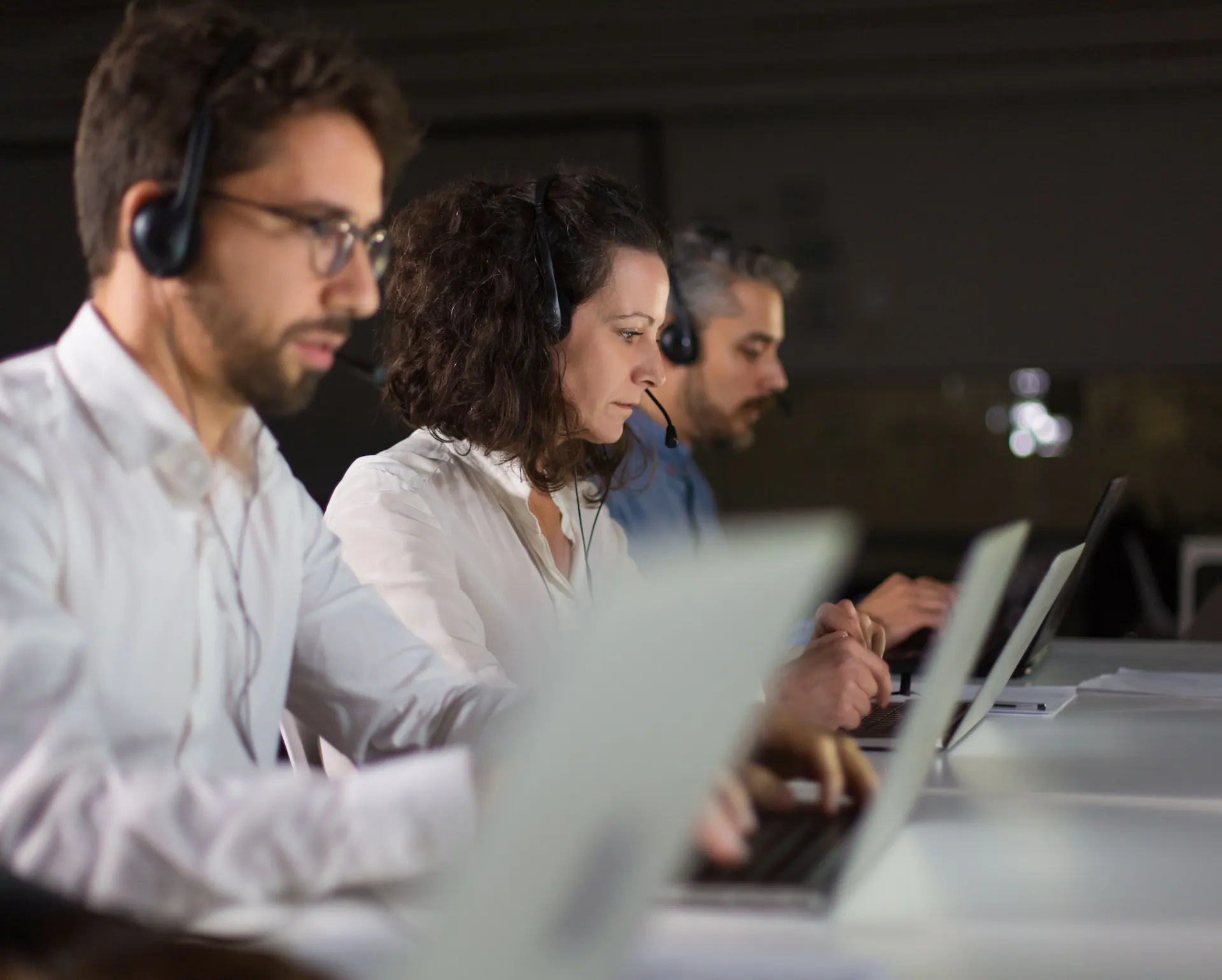 trabajadores call center