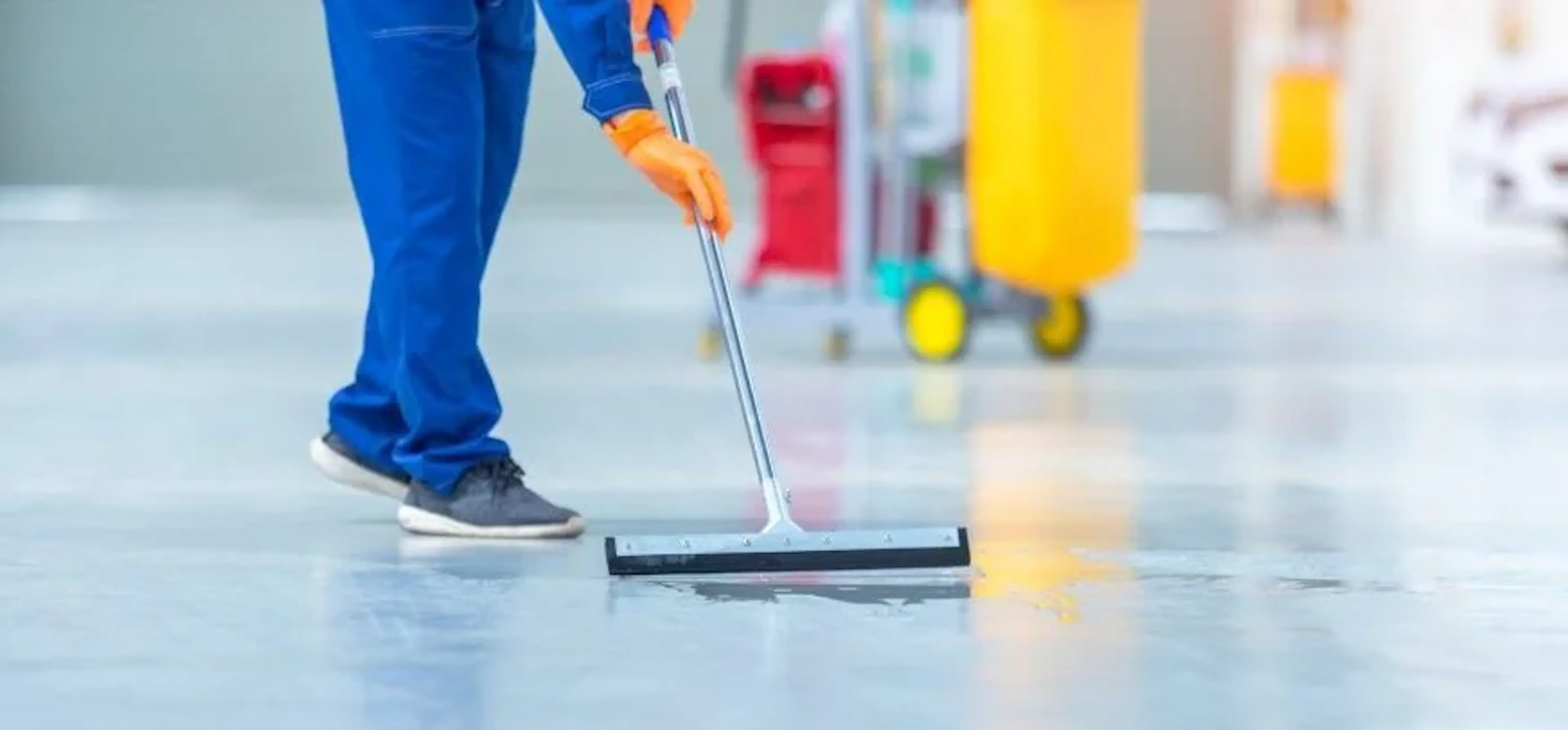 employee mopping