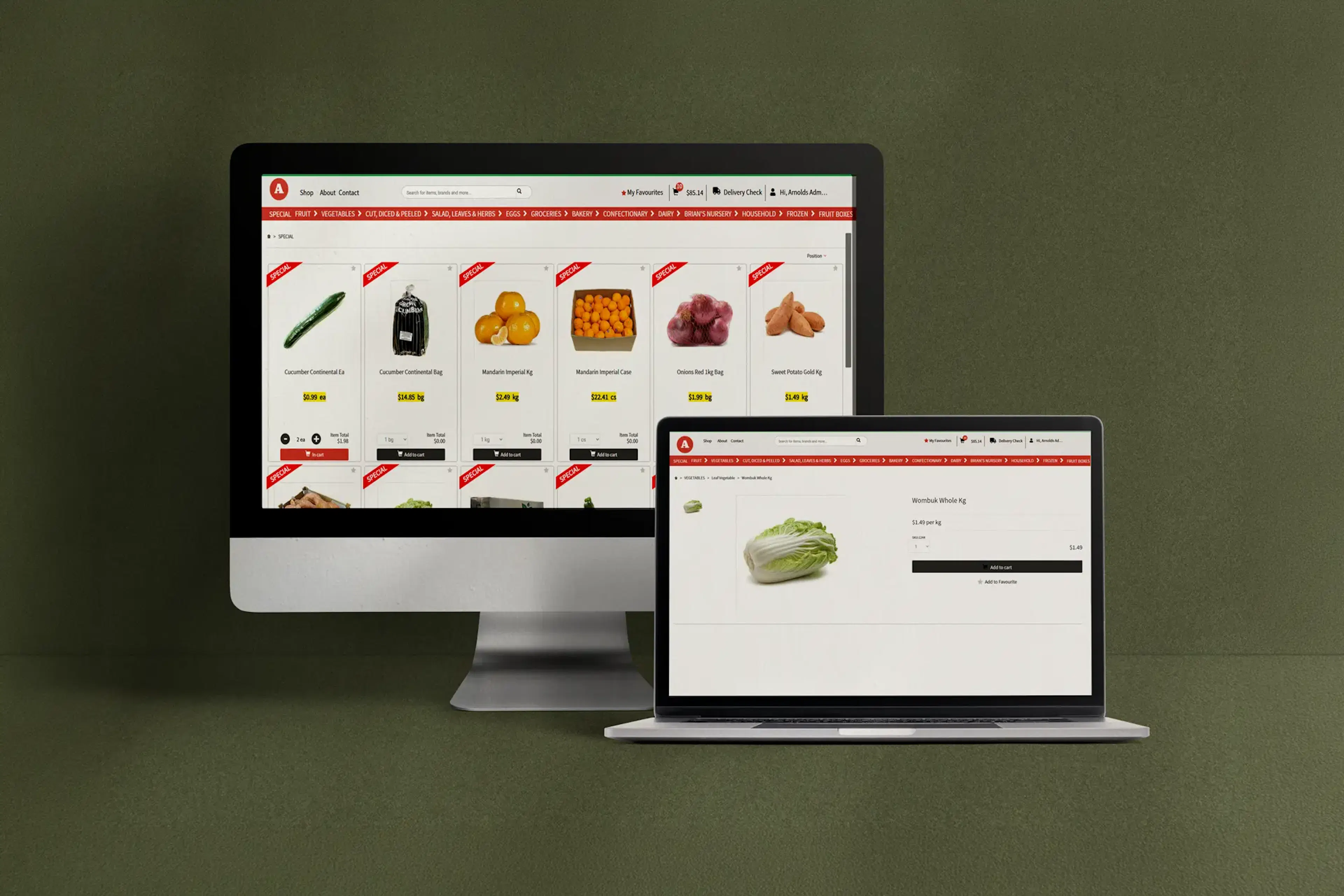 Our new wholesale online ordering system.