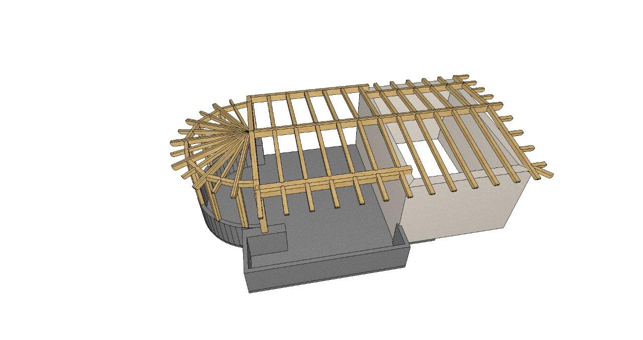 Copertura in legno su misura