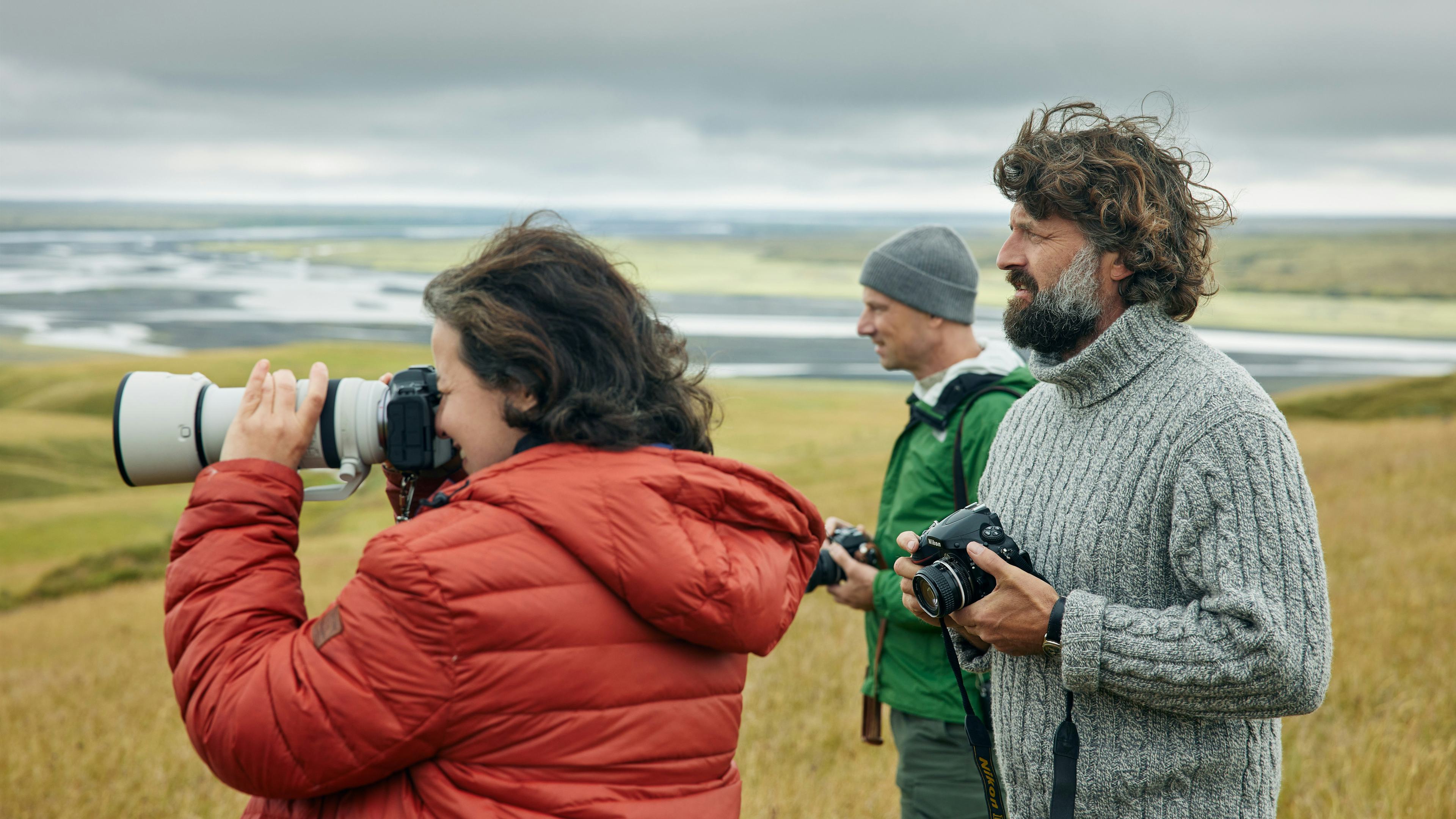 Fólk úti í náttúru