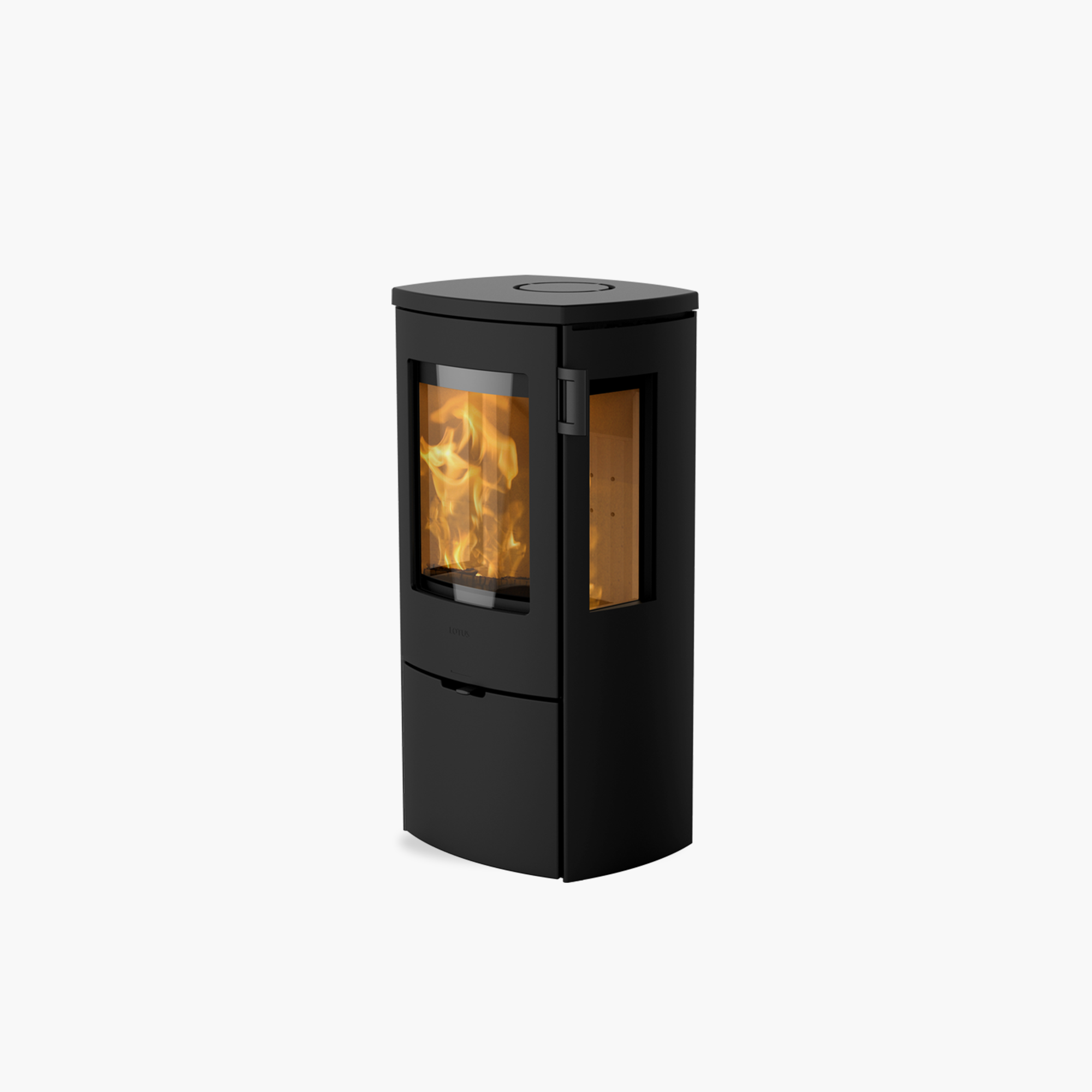 Lotus Mondo 3G – Poêle en Acier noir, chez Art-Tisons à Rossens (Fribourg)