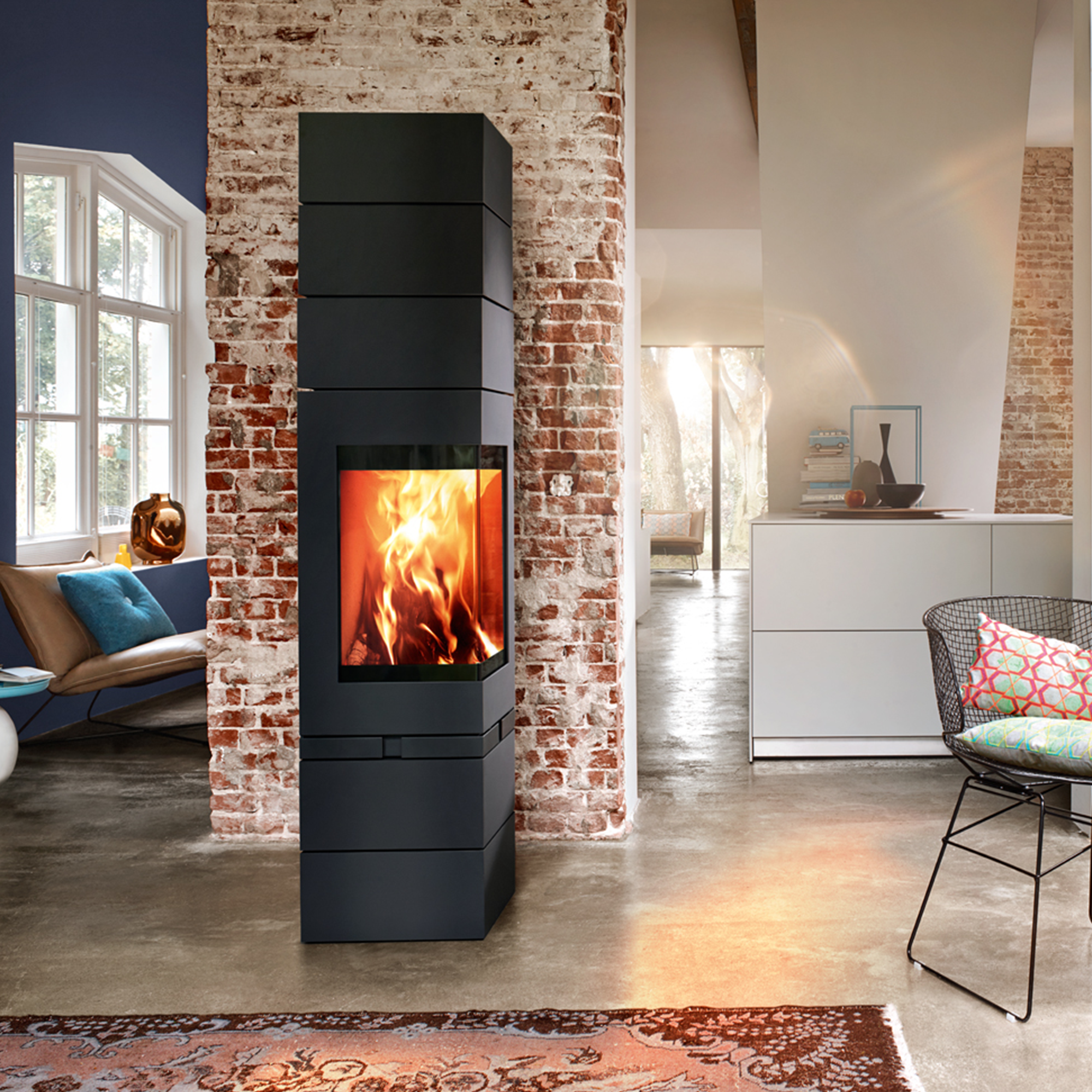 Skantherm Elements 2.0 – Poêle en Acier noir, chez Art-Tisons à Rossens (Fribourg)