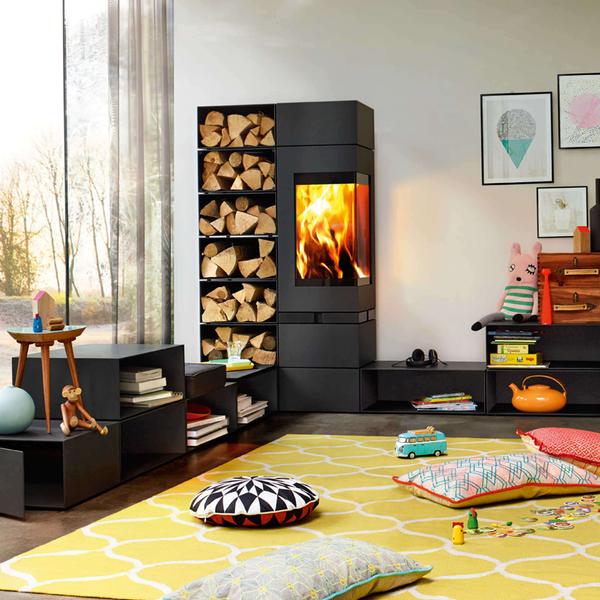 Skantherm Elements 2.0 – Poêle en Acier noir, chez Art-Tisons à Rossens (Fribourg)