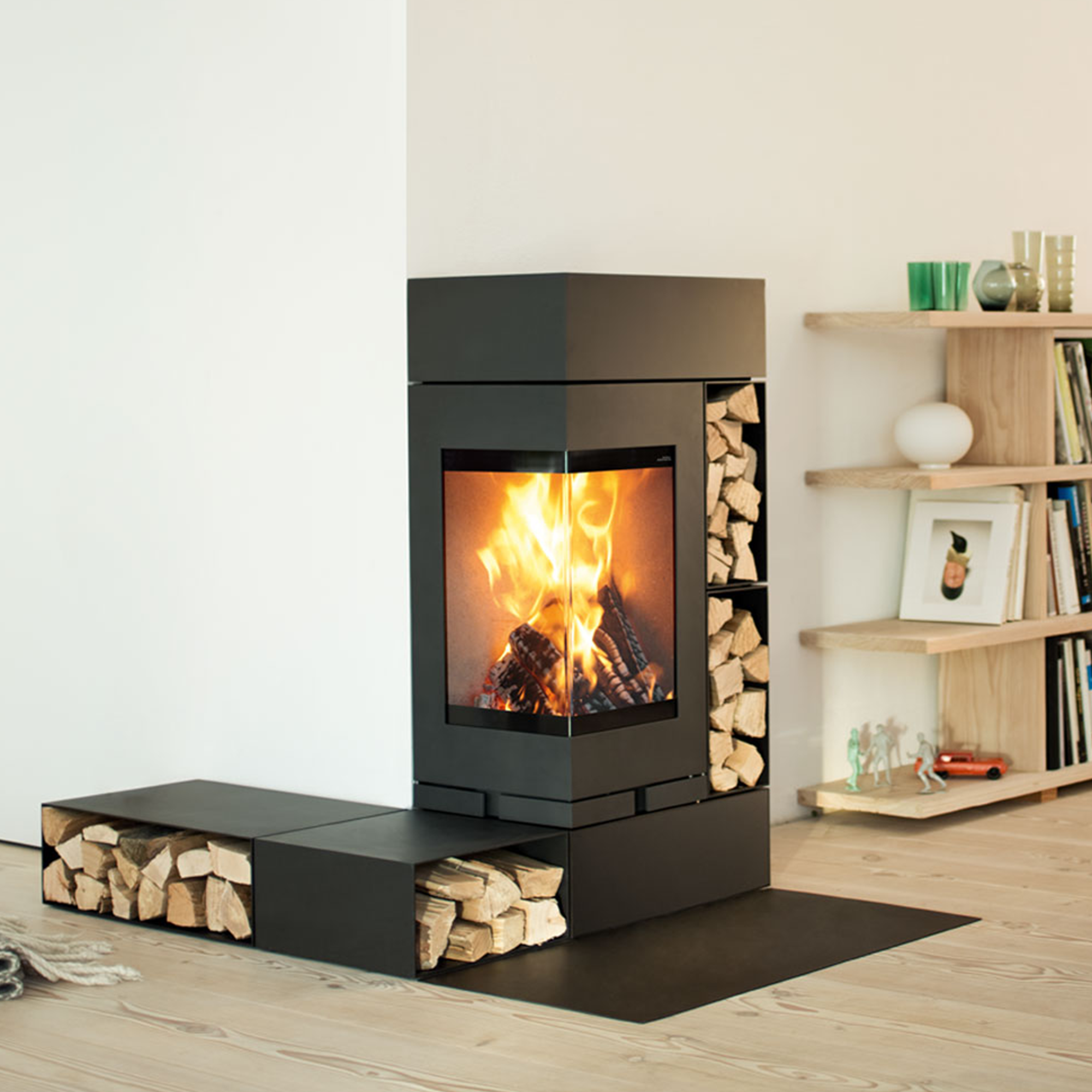 Skantherm Elements 2.0 – Poêle en Acier noir, chez Art-Tisons à Rossens (Fribourg)