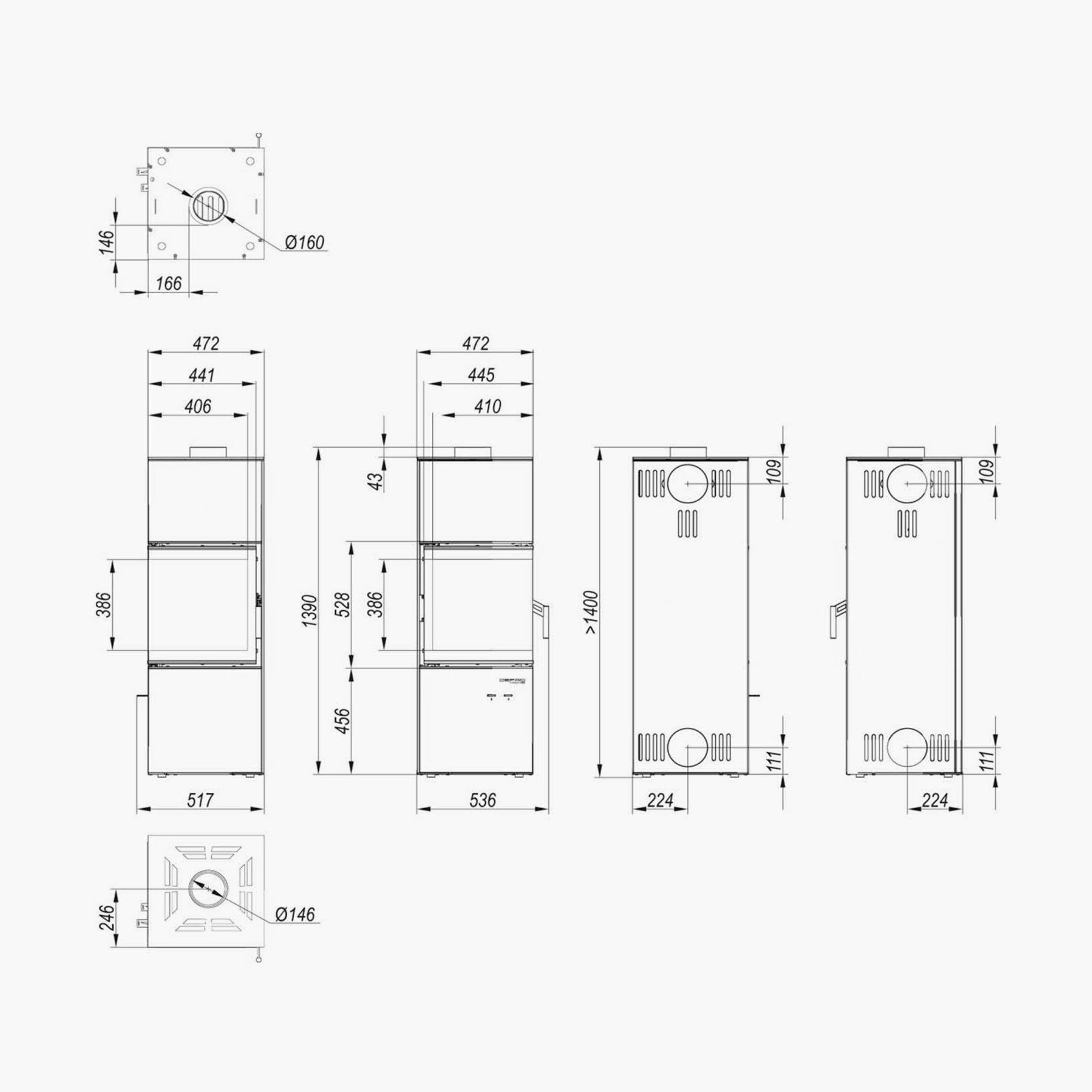 Defro Home Quadroom – Poêle en Acier noir, chez Art-Tisons à Rossens (Fribourg)