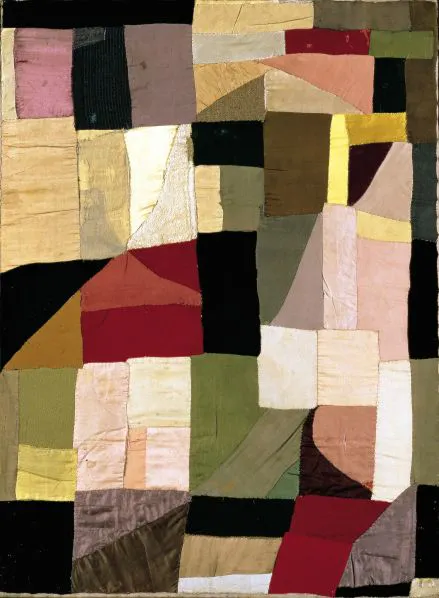 Sonia Delaunay — Couverture pour son fils Charles, assemblage textile abstrait, 1911